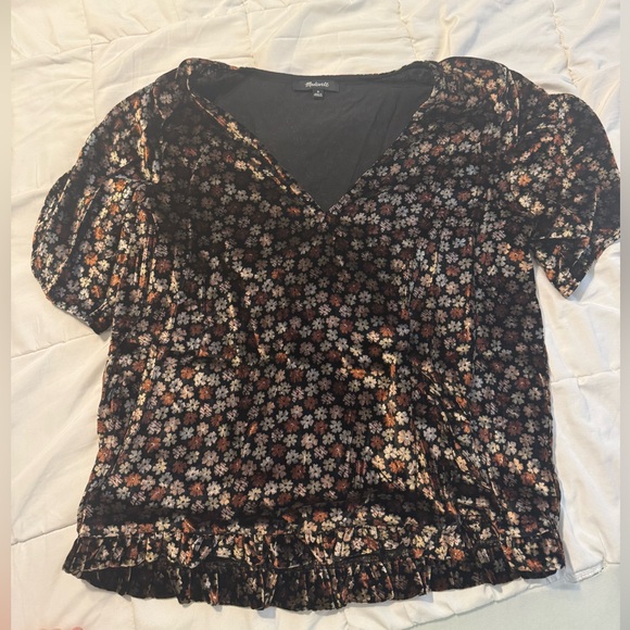 Madewell Velvet Blouse - Picture 1 of 5